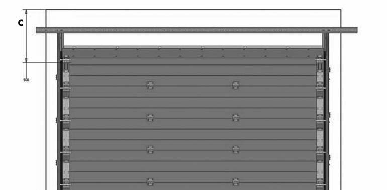 Porte sectionnelle coupe-feu PS60 - Encombrement